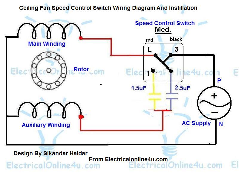 Ceiling Fan Speed Control Switch Wiring Diagram