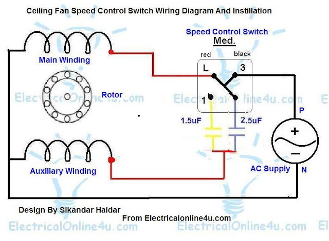 Ceiling Fan Speed Control Switch Wiring Diagram