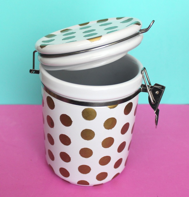 How to Paint a Ceramic Canister (plus one million ways NOT to) A