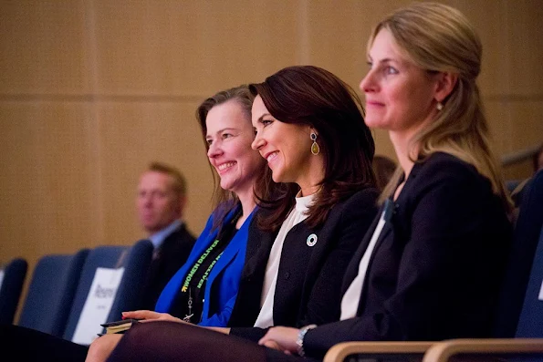 Crown Princess Mary opens Women Deliver Conference 2016 at Bella Center in Copenhagen. Crown Prince Frederik, Crown Princess Mette-Marit, Princess Benedikte and Princess Mabe