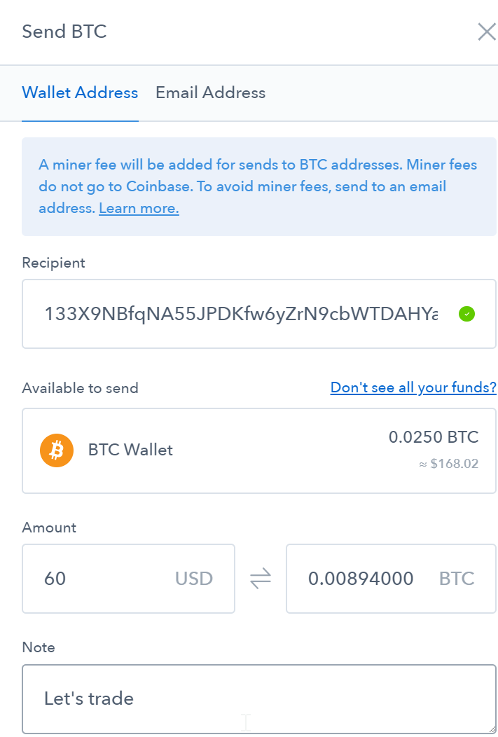 how to transfer binance to coinbase wallet