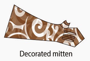 Decorated mitten