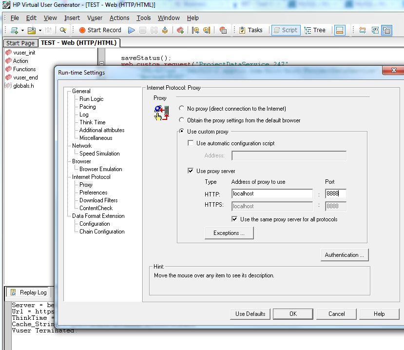 subsecond Recording Loadrunner Traffic in Fiddler