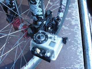 GoPro Camera Attached to Bike Fork