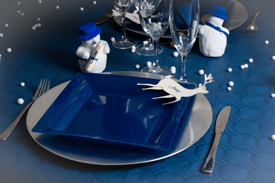 Ma déco passe à table... Table de Noël n° 4 Bleu