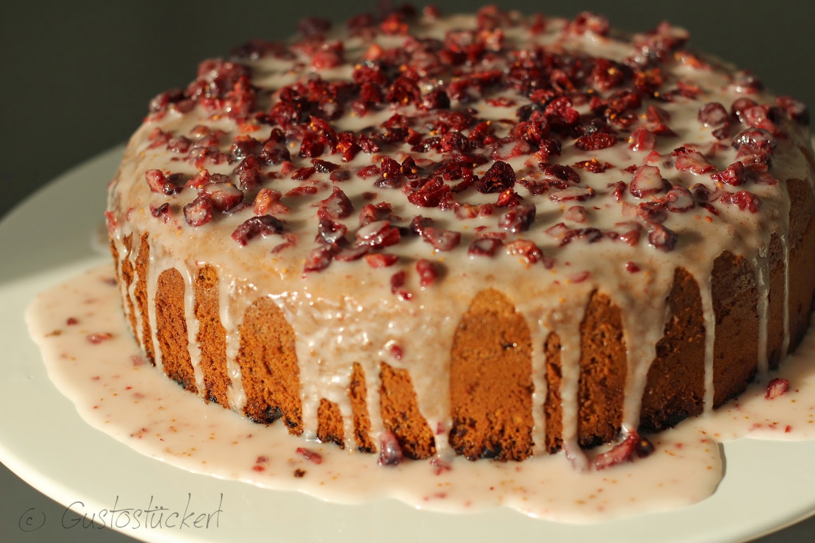 Gustostückerl : Winterlicher Kuchen mit Cranberries