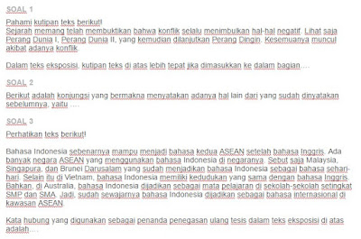 25 Contoh Soal Teks Eksposisi