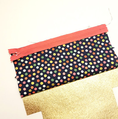 add zipper to fabric pouch