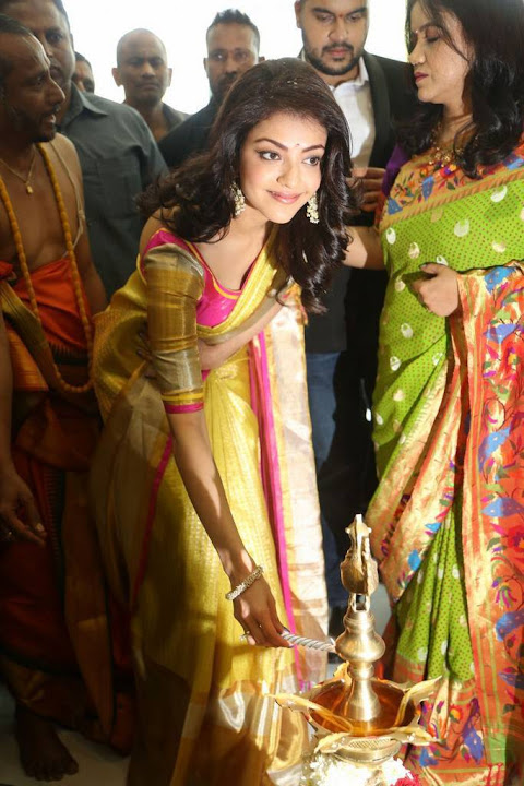 Kajal Aggarwal Stills At Trisha Designer Store Launch In Banjara Hills