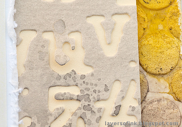 Layers of ink - Yellow Textured Background Tutorial by Anna-Karin Evaldsson.