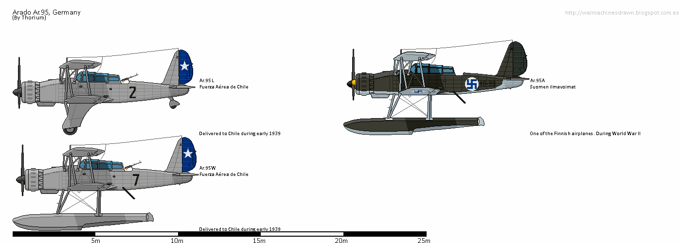 War Machines Drawn Arado Ar.95 Foreign users