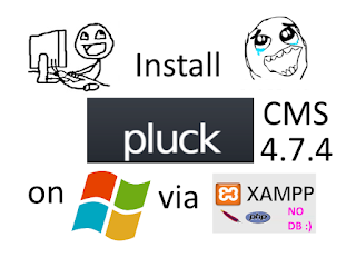 Install Pluck PHP CMS on windows XAMPP tutorial 