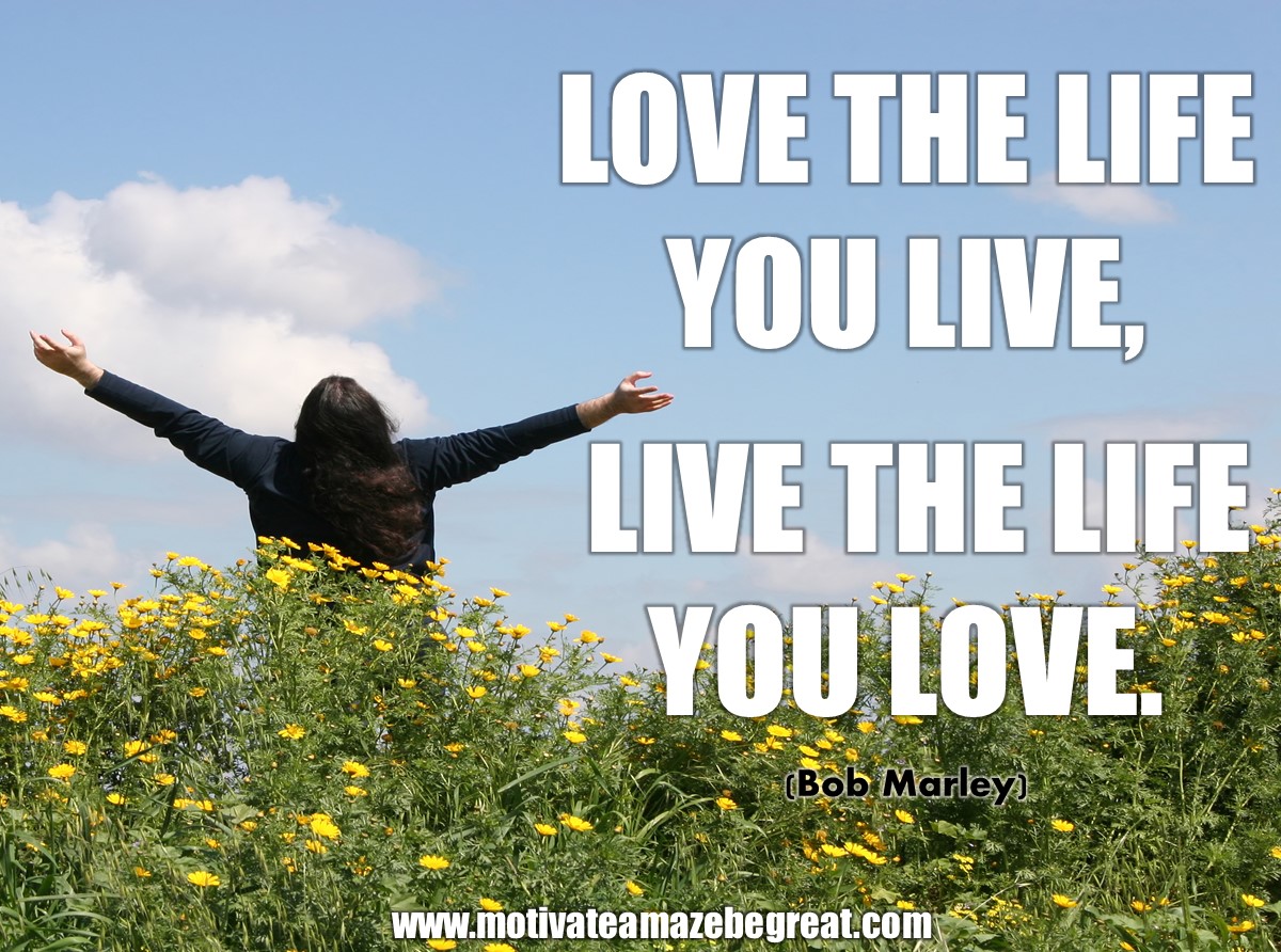 16 Awesome Quotes To Reach Your Dreams "Love the life you live live