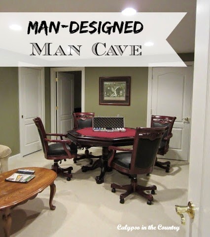 Man Designed Man Cave Man Designed Man Cave in the basement - Calypso in the Country blog