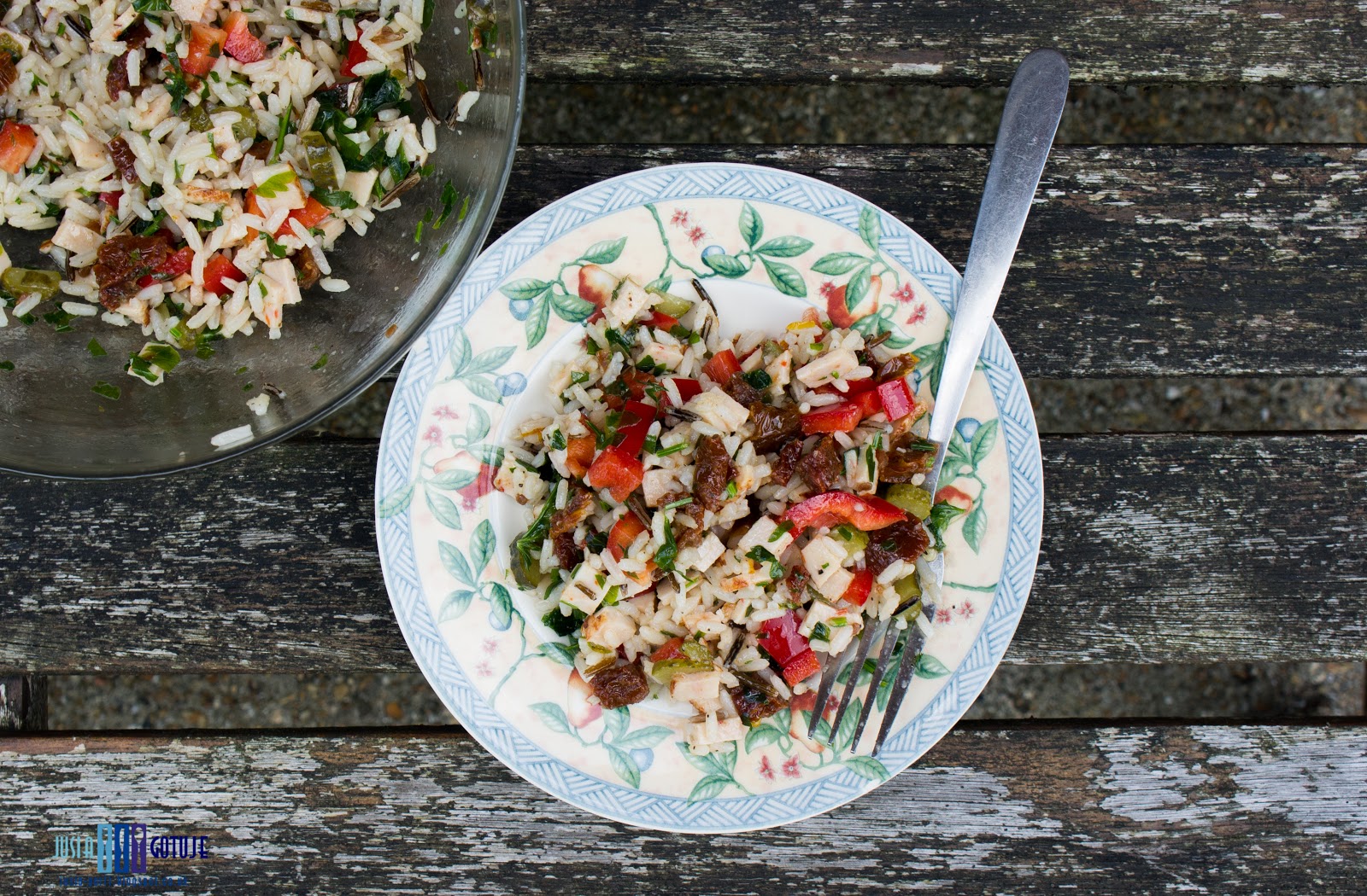 Sałatka z ryżem, sałatka z wędliną, rice salad, healthy salad, lunch salad
