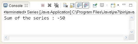 Write a program to calculate and print the sum of the following series ...