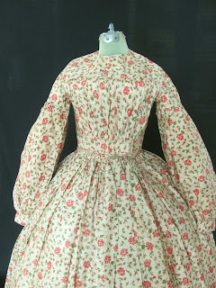 All The Pretty Dresses: 1840's Rose Print Dress