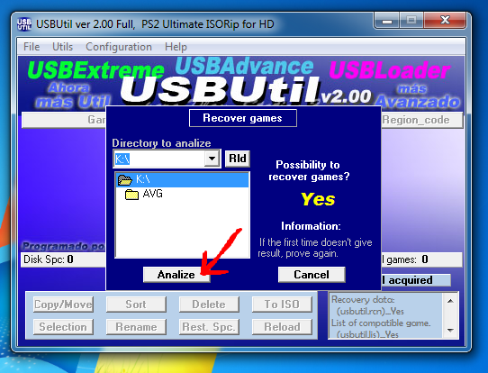Menganalisa list atau fdaftar game pada UFD dengan USB Util