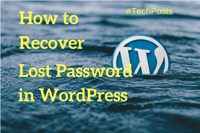 recover lost password in WordPress