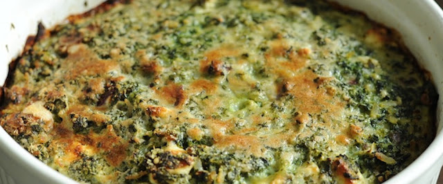 Food Newsy From Suzie!: Crustless Spinach and Feta Pie