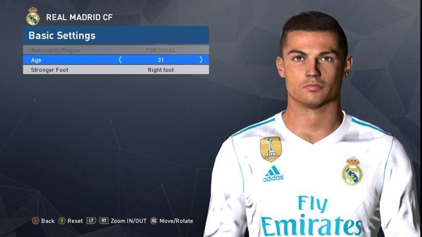 Ronaldo Pes 2017 Face By Shenawy