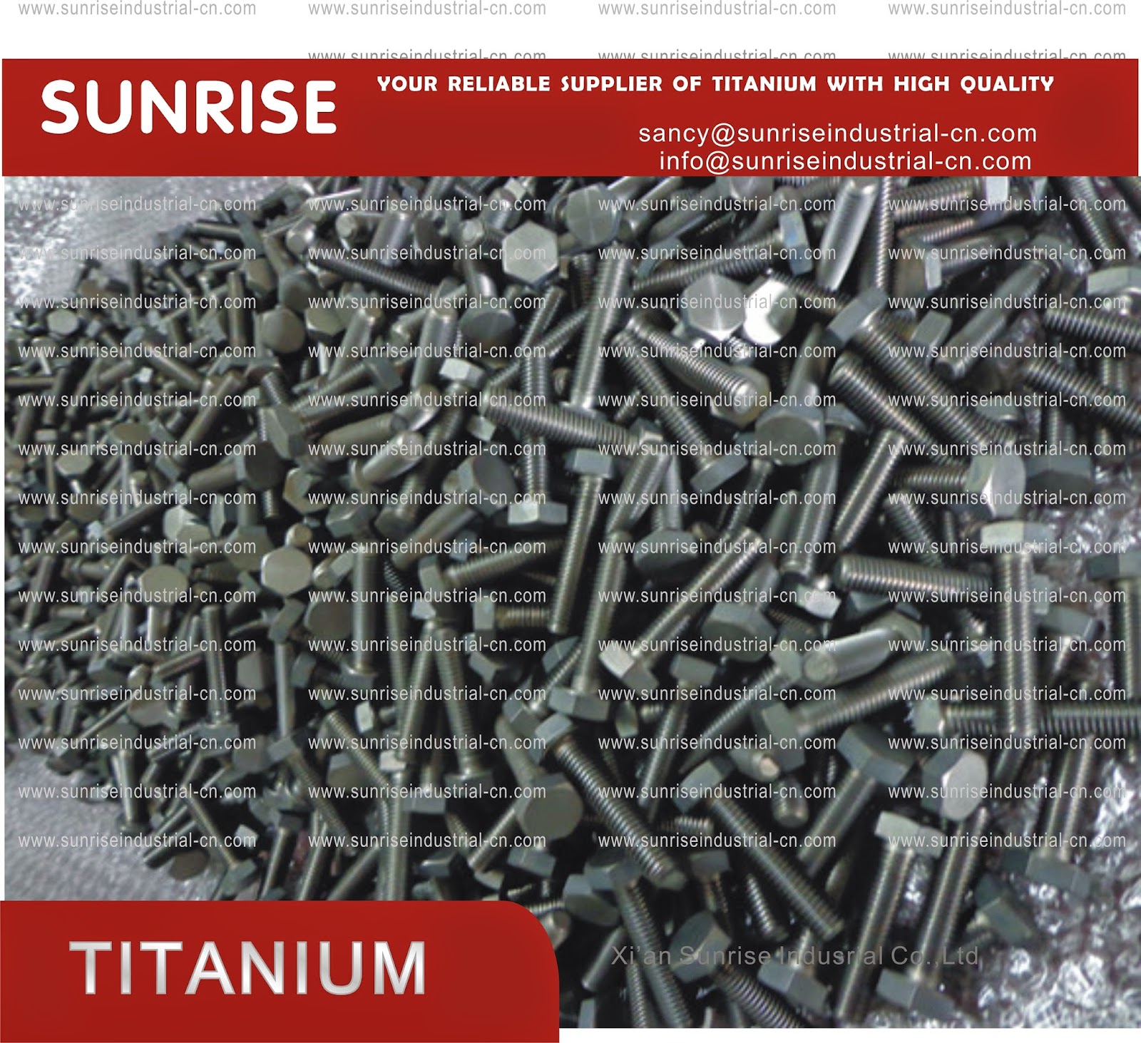 Titanium rods and titanium machining product Titanium screw