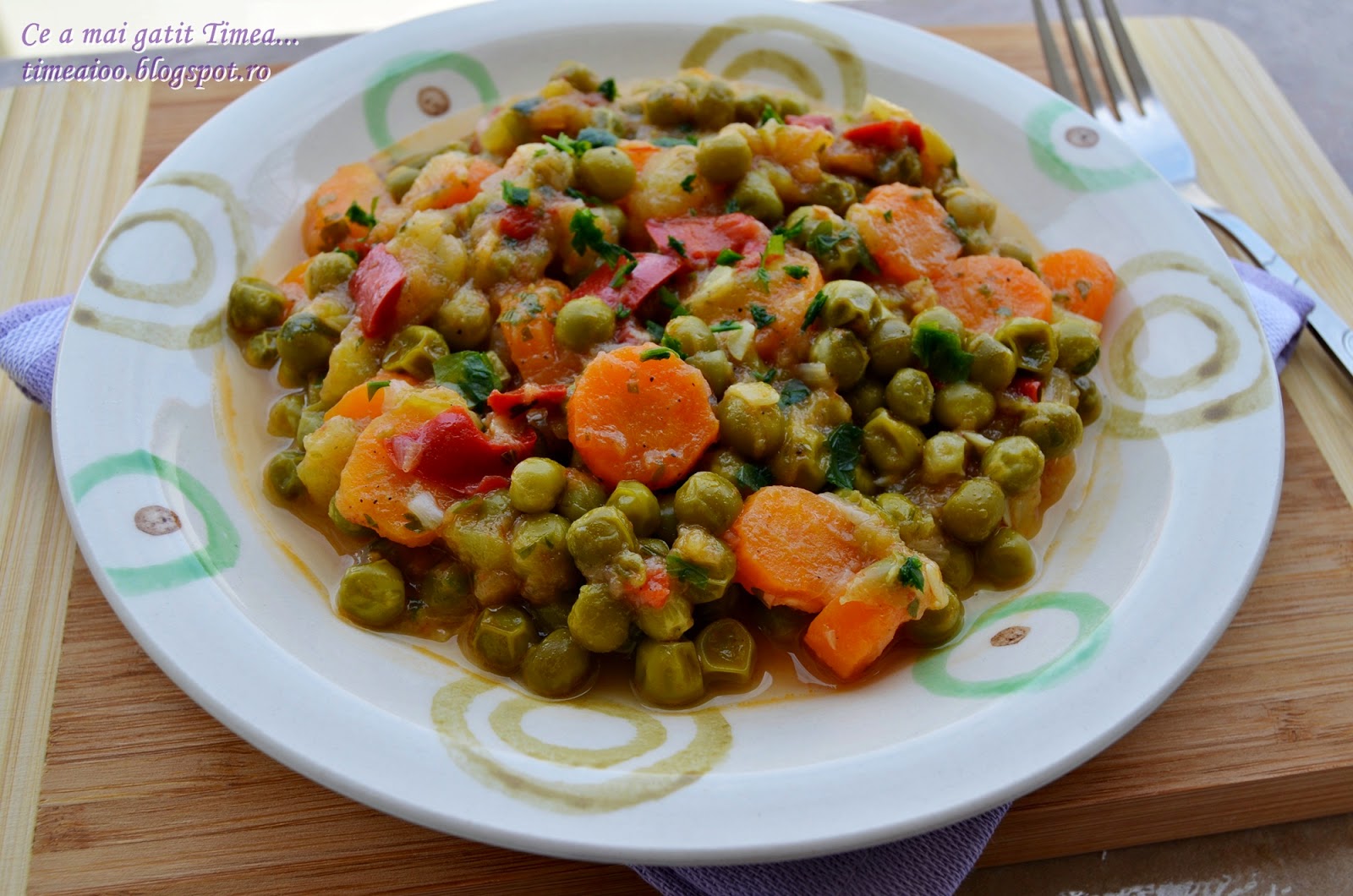 Mancare de mazare cu legume