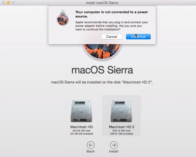 Installing macOS Sierra on other partition for creating dual boot Mac