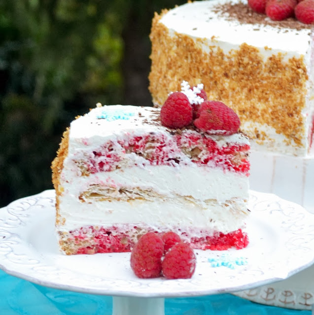 Raspberry Explosion Layer Cake