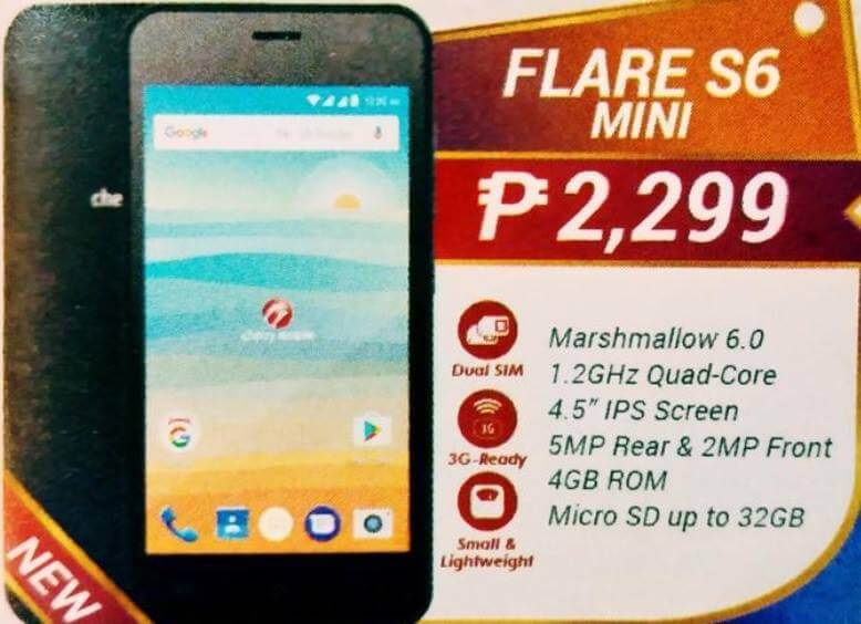 Cherry Mobile Flare S6 Mini; Quad Core Android Marshmallow for Php2,299