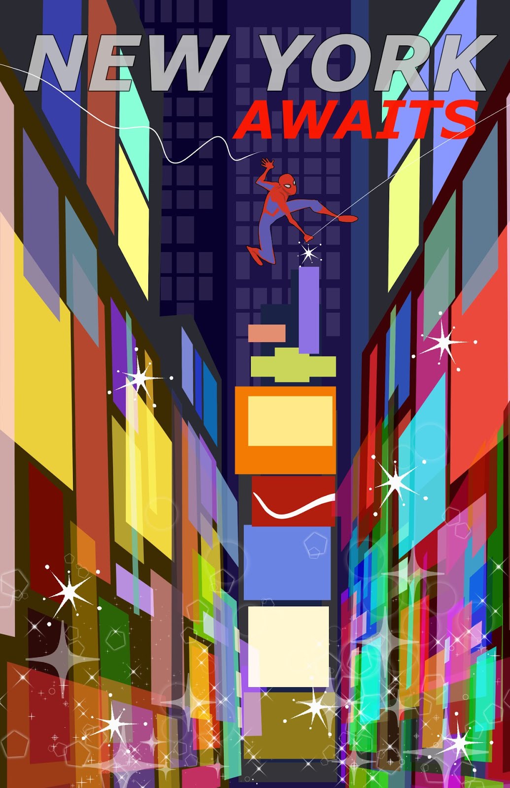 Seduced by the New... Marvel Universe Travel Poster