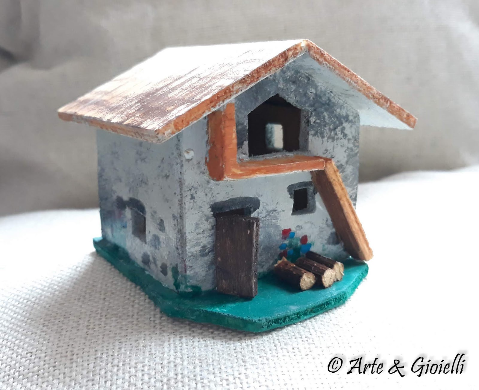 Casette In Legno Per Presepe Arte & Gioielli: CASETTE ED OGGETTISTICA PER IL PRESEPE IN LEGNO