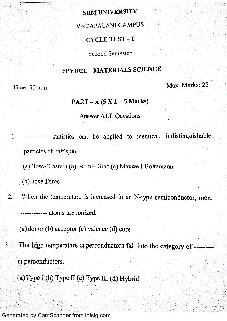 SRM UNIVERSITY VADAPALANI CAMPUS ECE DEPT (20152016) SEMESTER 2