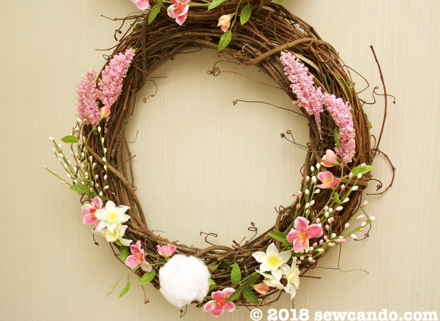 Sew Can Do Ultra Easy Grapevine Easter Bunny Wreath Tutorial