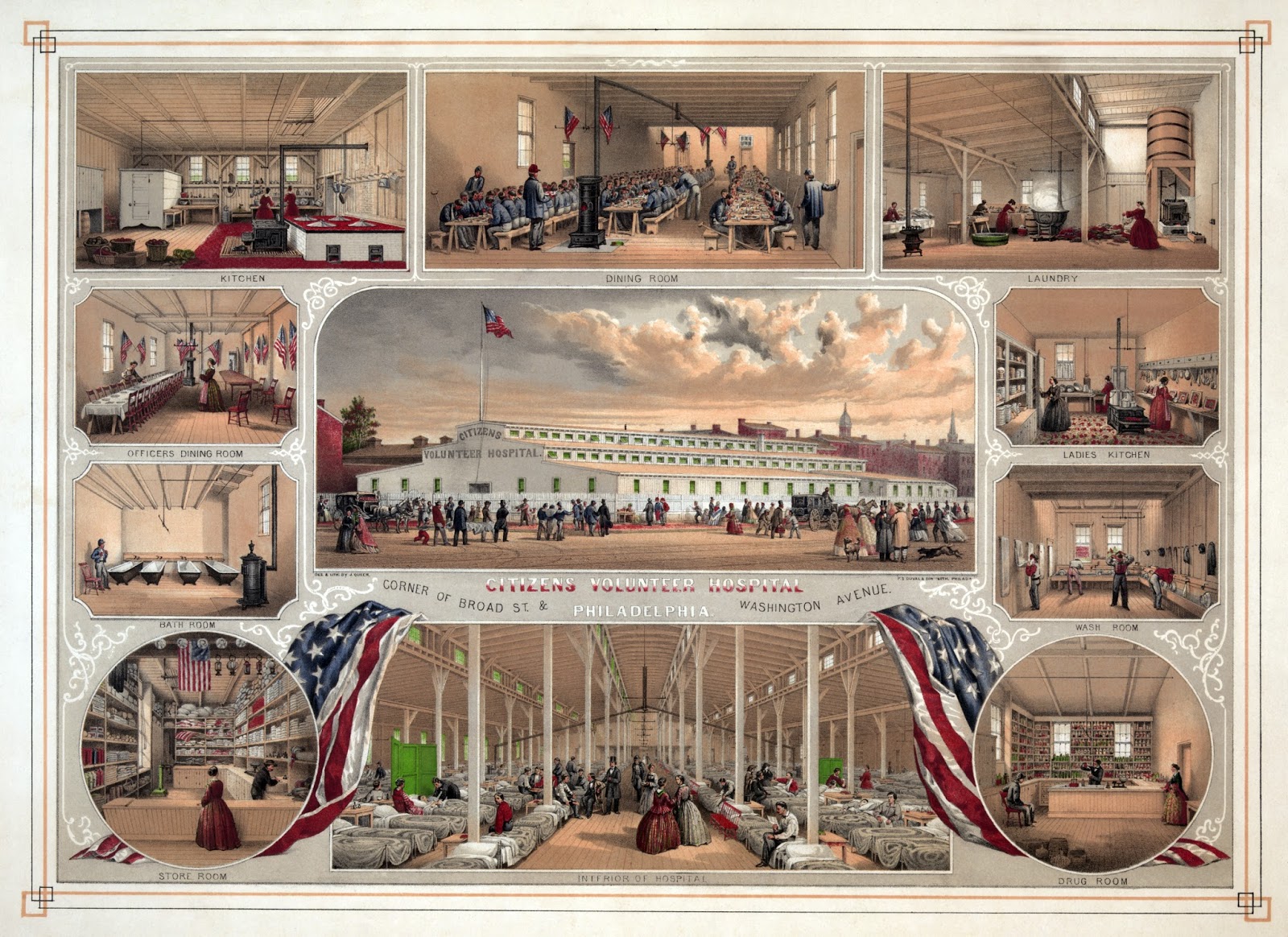 Citizens Volunteer Hospital Philadelphia, ca. 1862