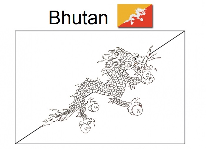 Geography Blog: Bhutan flag coloring page