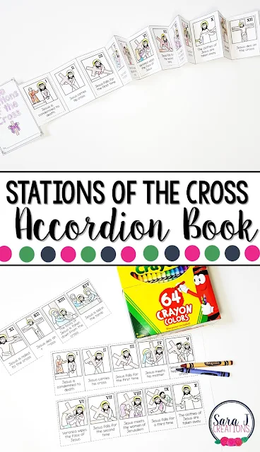 Stations of the cross printable mini book is the perfect activity for kids so that they can learn the events of Good Friday and Easter