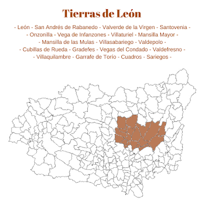 Mapa comarca Tierras de León