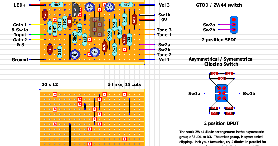 Guitar FX Layouts: MXR GT-OD