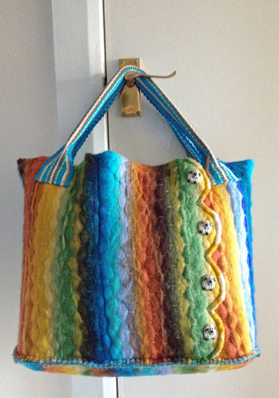 Musings in the moment: Woven Felted Bag