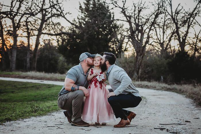 Cute Photoshoot Of A Girl With Her Two Dads