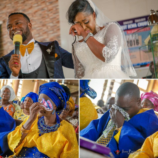 Photos Touching Moment A Bride & Her Parents Break Down In Tears