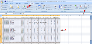 Langkah-langkah Subtotal Database Excel