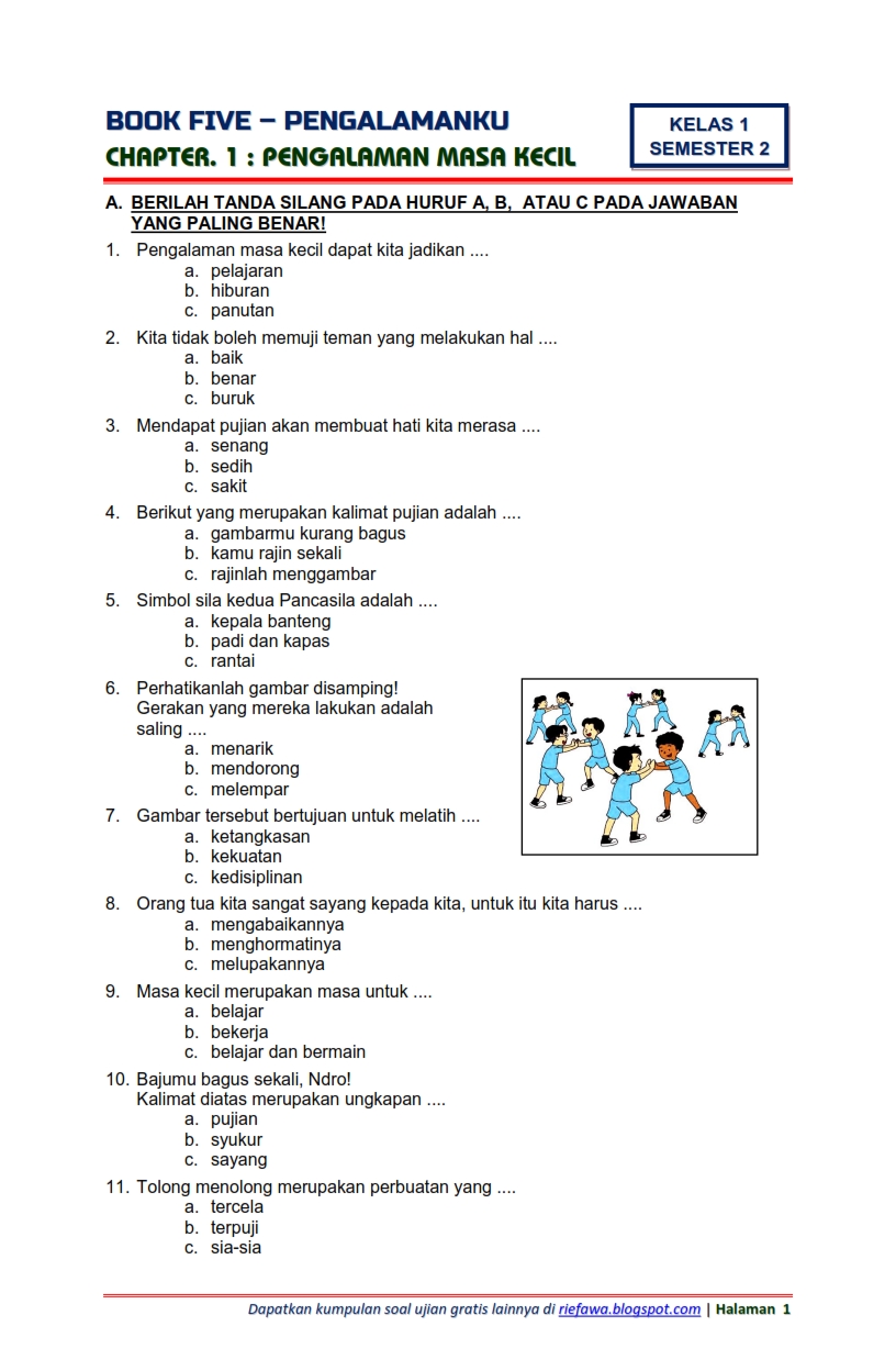 Ide 37+ Latihan Soal Kelas 1 SD Tematik