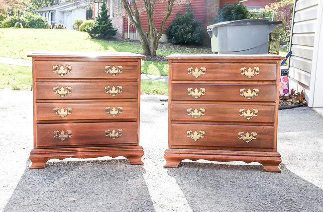 Dated multi drawer nightstands before