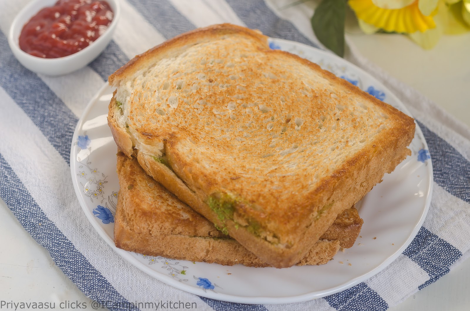 Chutney & Cheese Sandwich/Green Sandwich I Camp in my Kitchen