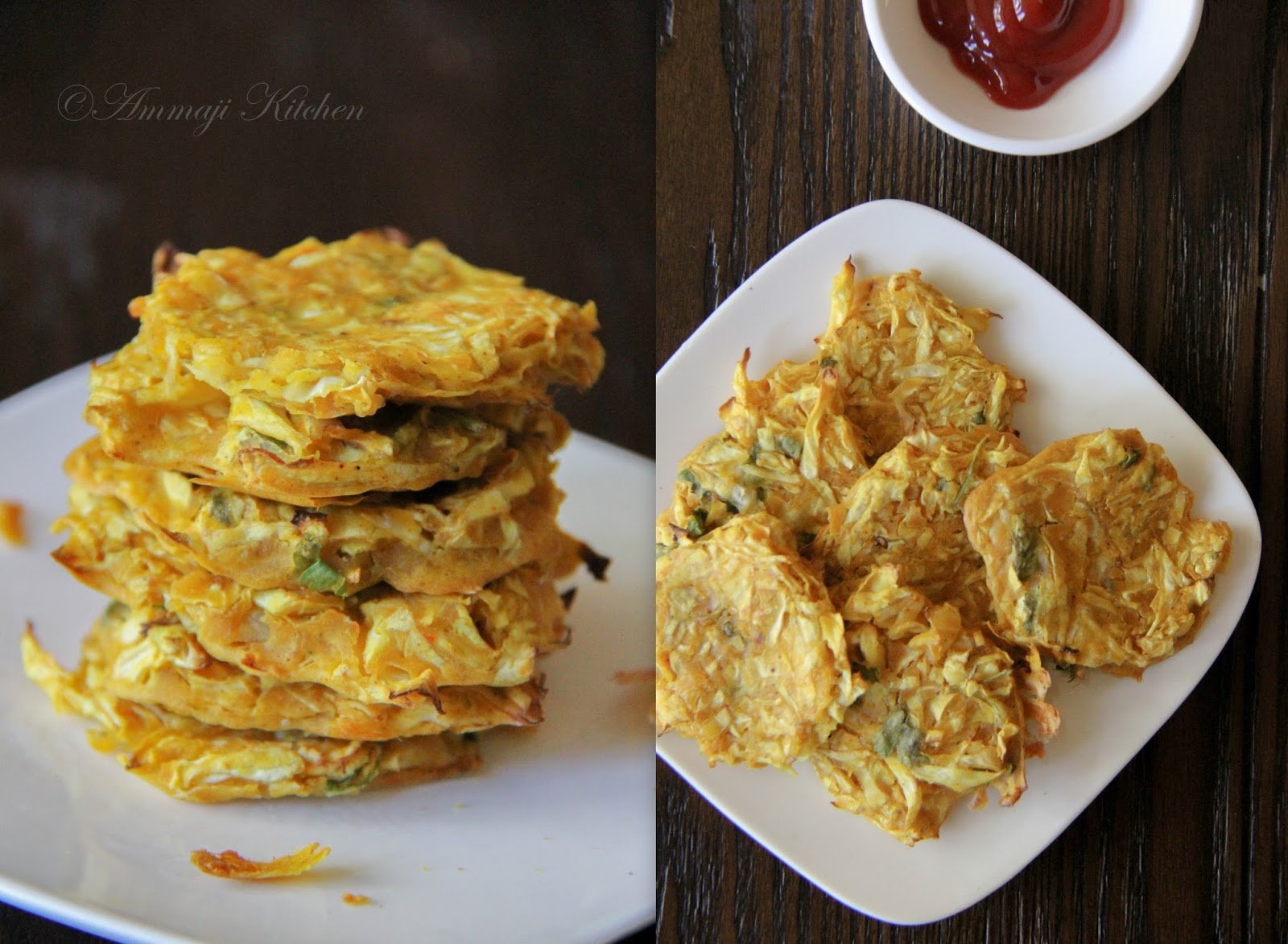 Cabbage Fritters Indian Food Recipes Ammaji Kitchen