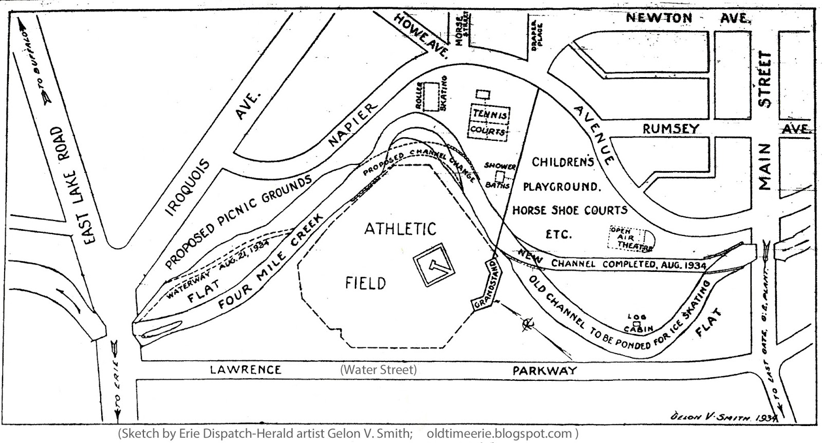 Old Time Erie Four Mile Creek Lawrence Park GE Athletic Field