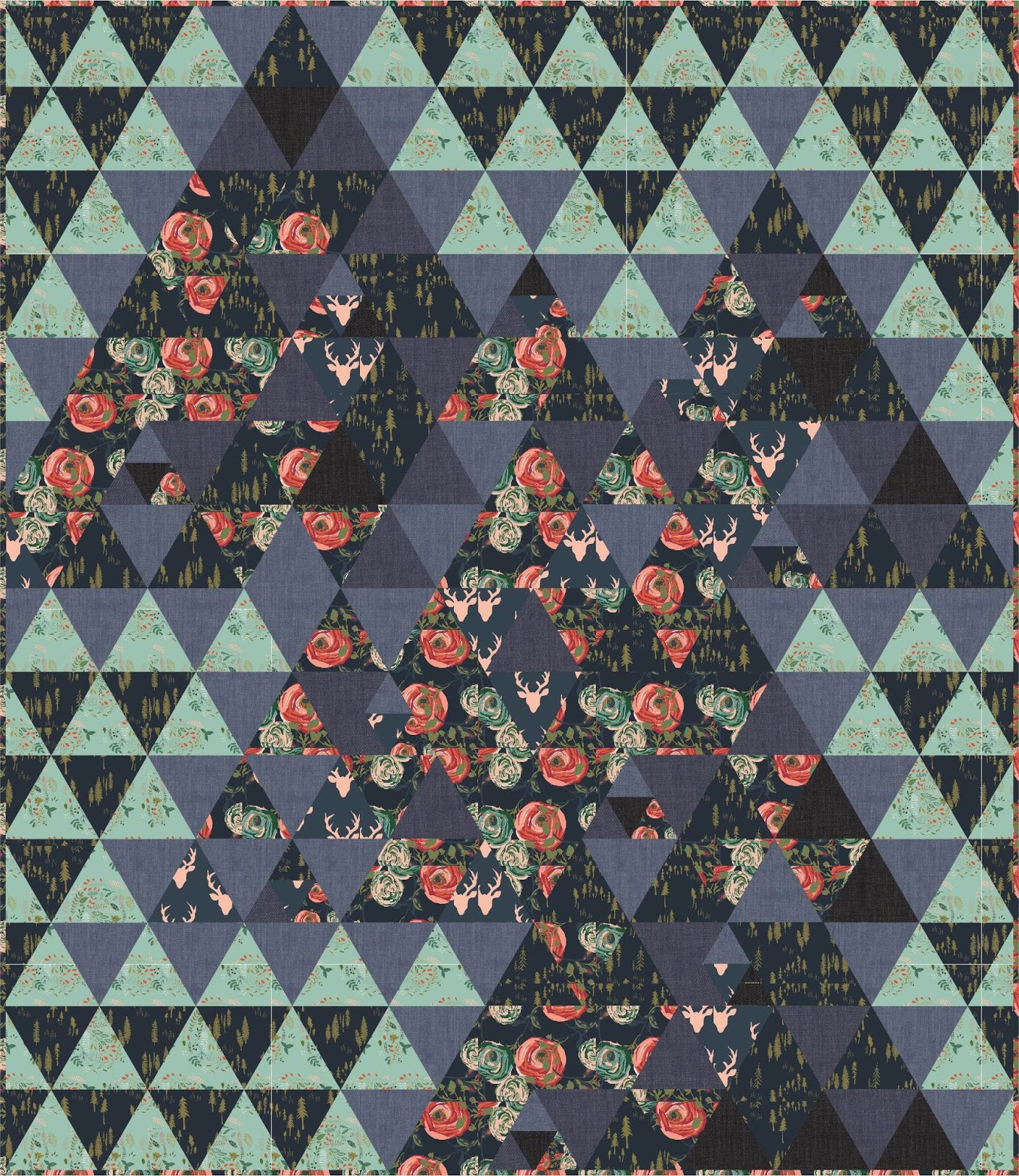 Quilt Inspiration Free pattern day Thousand Pyramids quilts