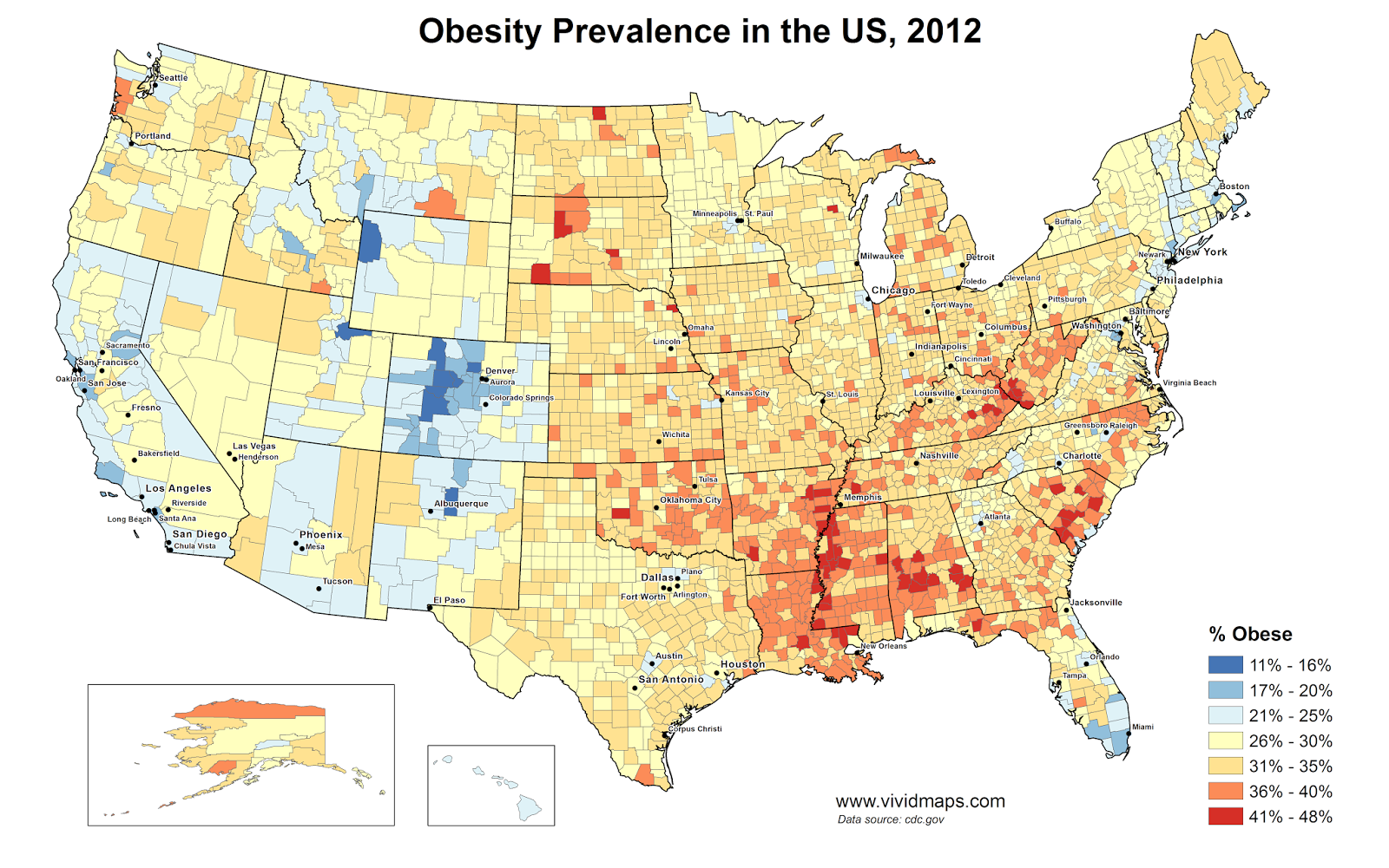 Obesity prevalence in the United - Obesity2012
